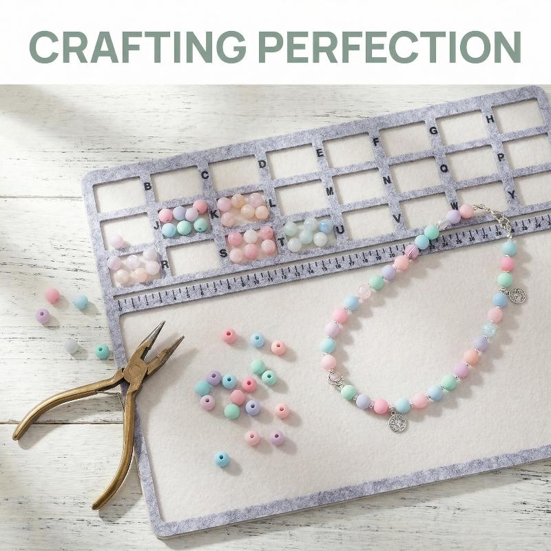 Jewelry Making Board - لوحات تصميم الخرز من الفيلت مستطيلة