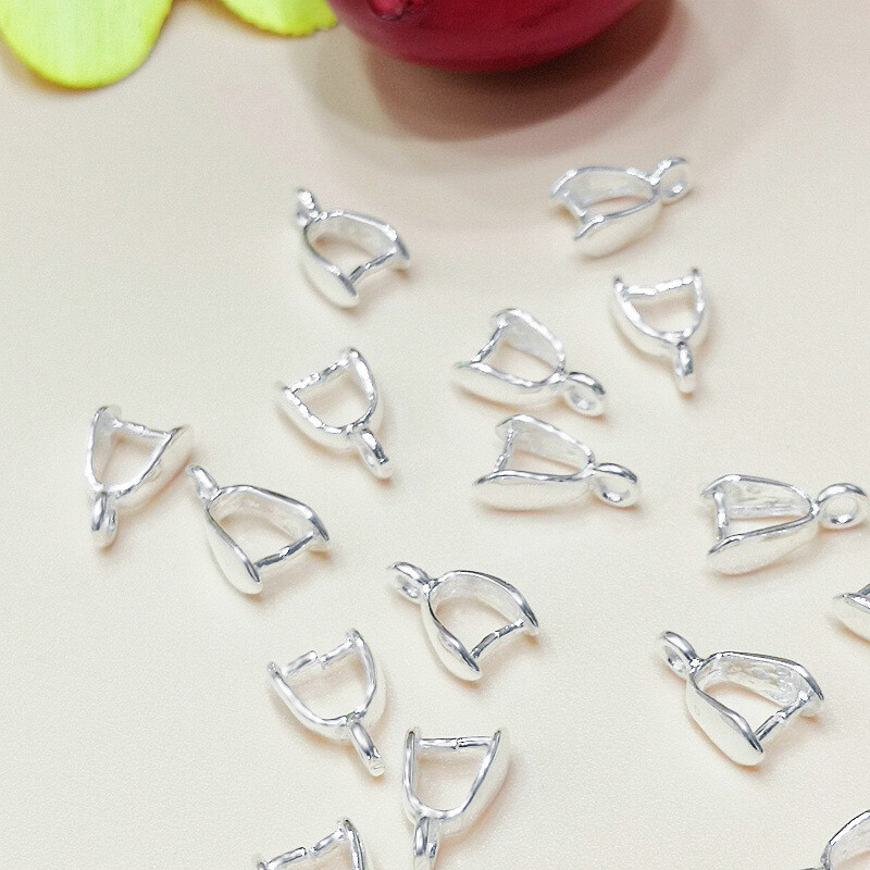 Lobster Clasp Silver - 50 قطعة مشبك تثبيت مطلي بالفضة
